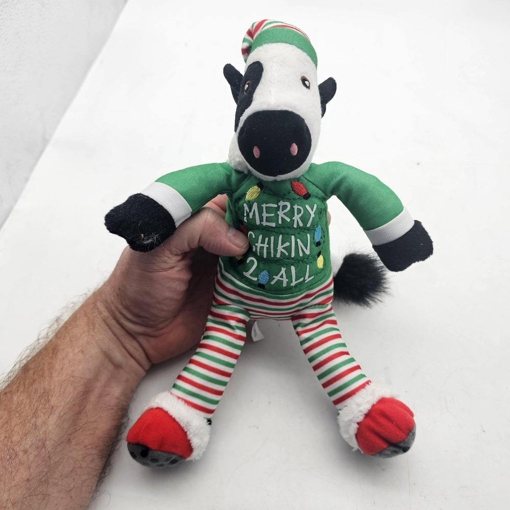 2022 Chick-fil-A Cow Plush Merry Chikin All Christmas Pajama Elf Stuffed Animal